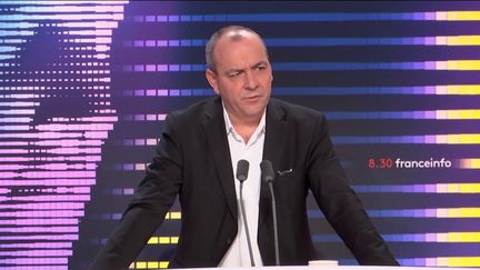 Laurent Berger, secrétaire national de la CFDT, est l'invité du "8h30 franceinfo" lundi 3 octobre 2022.&nbsp; (FRANCEINFO / RADIOFRANCE)