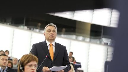 &nbsp; (Viktor Orban au Parlement européen à Strasbourg © EP)