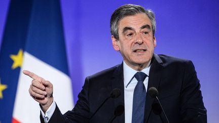 François Fillon, le 6 avril 2017. (SEBASTIEN BOZON / AFP)