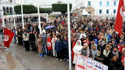 Manifestation à Sidi Bouzid le 27 janvier 2011 (photo d'archives) (AFP - STR)