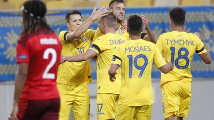 L'équipe d'Ukraine fait son retour au stade de France pour la première fois depuis novembre 2013 (ANATOLII STEPANOV / AFP)