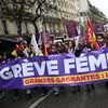 Manifestation à l'occasion de la grève féministe à Paris, le 8 mars 2023. (CHRISTOPHE ARCHAMBAULT / AFP)