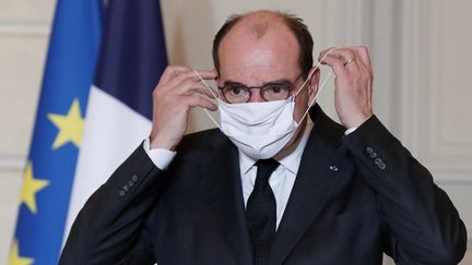 Jean Castex, le 29 janvier 2021, au palais de l'Elysée. (BENOIT TESSIER / POOL)