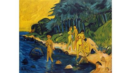 Baigneuses dans la baie (L&#039;Eté à la mer Beltique), c.1912
 (Kunstmuseen, Krefeld © Adagp, Paris 2011 © photo : Achim Kukulies, Düsseldorf)