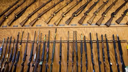 Des armes expos&eacute;es lors d'un salon &agrave; El Paso, au Texas, le 13 mars 2011. (AFP)