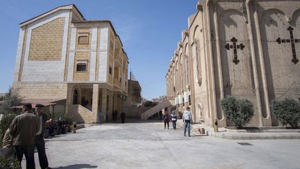 L'Eglise assyrienne d'al-Hasaka, ville où des Assyriens ont été enlevés par le groupe Etat ​​islamique, le 9 mars 2015. (REUTERS/Rodi Said)