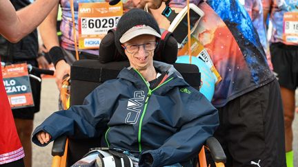 Sammy Basso, biologist suffering from progeria, in Venice, October 23, 2022. (ALESSIO MARINI / LIVEMEDIA / SHUTTER / SIPA)