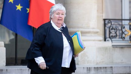 Jacqueline Gourault,&nbsp;ministre de la Cohésion des territoires et des relations avec les collectivités territoriales, à la sortie du conseil des ministres me 9 mai 2018.&nbsp; (CHRISTOPHE MORIN / MAXPPP)