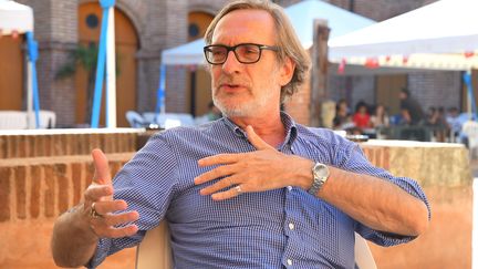 Le directeur de Visa pour l'image Jean-François Leroy à Perpignan (20 septembre 2018) (MICHEL CLEMENTZ / MAXPPP)