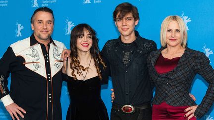 Richard Linklater, sa fille Lorelei, Ellar Coltrane et Patricia Arquette défendent le film "Boyhood" à la Berlinale (13 février 2014)
 (Schneider / Rex / Sipa)