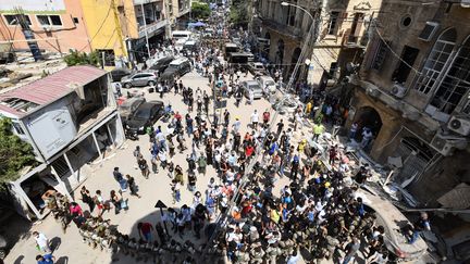 Une manifestation contre le gouvernement libanais dans le centre-ville de Beyrouth jeudi 6 août.&nbsp; (/ AFP)