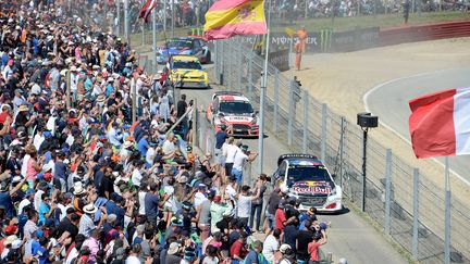 À Lohéac, 70 000 spectateurs ont assisté&nbsp;à la manche française du championnat du monde de rallycross. (MARC OLLIVIER / MAXPPP)