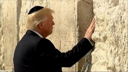 Donald Trump devant le Mur des Lamentations