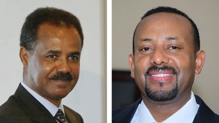 Le Premier ministre éthiopien&nbsp;Abiy Ahmed et le président de l'Erythrée&nbsp;Isaias Afwerki. (STR / EPA)