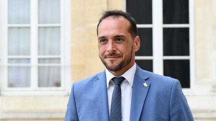 Joris Hébrard, député du Rassemblement national à l'Assemblée nationale le 22 juin 2022. (ALAIN JOCARD / AFP)