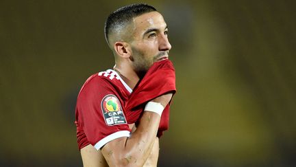 &nbsp;Hakim Ziyech sous le maillot de la sélection marocaine le 5 juillet 2019. (OZAN KOSE / AFP)