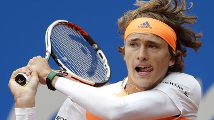 Le tennisman allemand Alexander Zverev lors de la finale du tournoi de Munich, le 7 mai 2017. (MATTHIAS SCHRADER/AP/SIPA / AP)