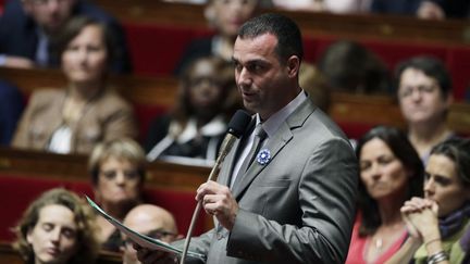 Christophe Blanchet, à l'Assemblée nationale, le 25 octobre 2017. (THOMAS SAMSON / AFP)