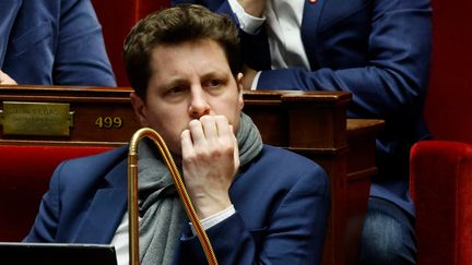 Julien Bayou, député de Paris, à l'Assemblée nationale à Paris, le 6 février 2023.&nbsp; (LUDOVIC MARIN / AFP)