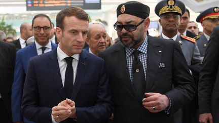 Emmanuel Macron et Mohammed VI à Rabat (Maroc) le 15 novembre 2018 (CHRISTOPHE ARCHAMBAULT / POOL)