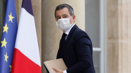 Le ministre de l'Intérieur, Gérald Darmanin, à l'Elysée, le 19 octobre 2020. (LUDOVIC MARIN / AFP)