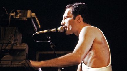 Freddie Mercury à Bercy (Paris) le 18 septembre 1984.
 (AFP - Jean Claude Coutausse)