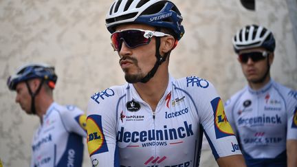 Julian Alaphilippe (Team Deceuninck) à Nice, le 27 août 2020, avant le départ du Tour de France 2020. (MARCO BERTORELLO / AFP)