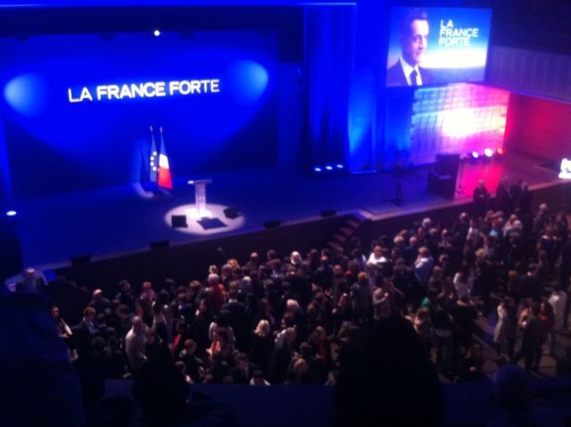 Salle de la maison de la Mutualité, à Paris, le 22 avril 2012. (DR)