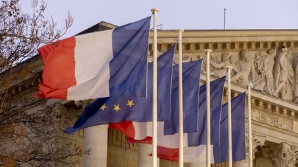 Le Palais Bourbon, siège de l'Assemblée nationale à Paris. "On est dans une crise extrêmement profonde du modèle démocratique. Un référendum, ce sont des enjeux complexes, avec des millions de gens qui sont concernés. Comment vous voulez retrouver un modèle démocratique quand on n'est même pas d'accord sur l'état des lieux ?" souligne Jean Viard. (VINCENT ISORE / MAXPPP)