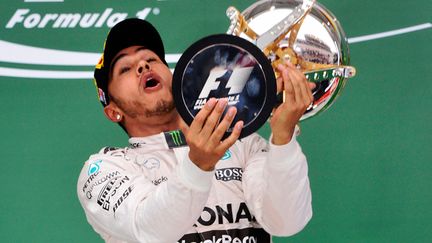 &nbsp; (Lewis Hamilton est devenu champion du monde de Formule 1 pour la 3e fois de sa carrière, dimanche à Austin © Maxppp)