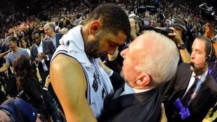 Tim Duncan et Gregg Popovich (San Antonio Spurs)