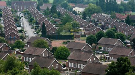 Une vu&eacute; a&eacute;rienne de la cit&eacute; du Nouveau Monde, &agrave;&nbsp;Arenberg (Nord). (STEVENS FREDERIC / SIPA)