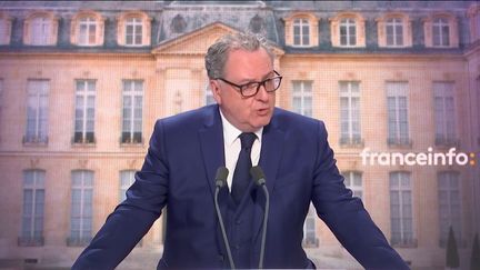 Richard Ferrand, le président de l'Assemblée nationale lundi 11 avril sur franceinfo. (FRANCEINFO / RADIO FRANCE)