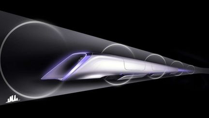 Une représentation de l'Hyperloop, dévoilée par SpaceX, le 15 juin 2015.&nbsp; (AP /SIPA / AP)