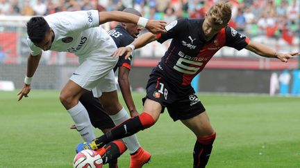 Rennes a remporté ses deux dernières face au PSG au Parc des Princes. Jamais deux sans trois ? (JEAN-FRANCOIS MONIER / AFP)