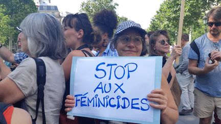 Manifestation contre les violences faites aux femmes, le 6 juillet 2019 à Paris (RÉMI BRANCATO / FRANCE-INTER)