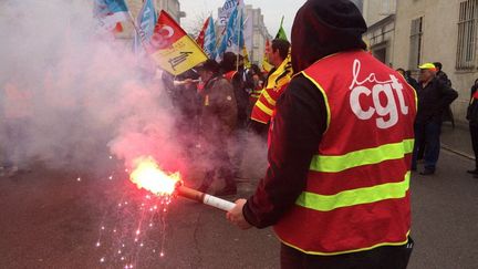 Une manifestation de cheminot à Dijon en avril 2018. (FANNY BOUVARD / FRANCE-BLEU BOURGOGNE)