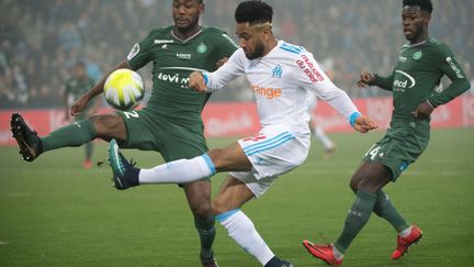 Le latéral marseillais Jordan Amavi, de retour de blessure, pourrait débuter la rencontre.  (BERTRAND LANGLOIS / AFP)