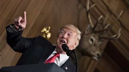 Le président des Etats-Unis, Donald Trump, le 26 avril 2017 à Washington. (BRENDAN SMIALOWSKI / AFP)