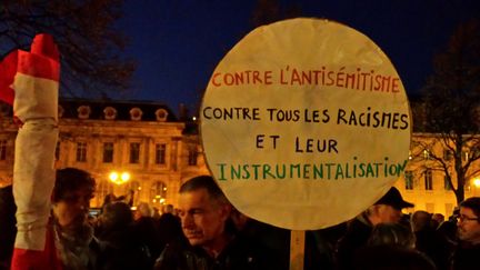 Rassemblement contre l'antisémitisme à Grenoble (Isère), le 19 février 2019 (CHRISTINE MARTINEZ / RADIO FRANCE)