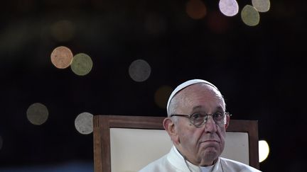 Le Pape François, lors de son déplacement à Dublin, le 25 août 2018.&nbsp; (TIZIANA FABI / AFP)