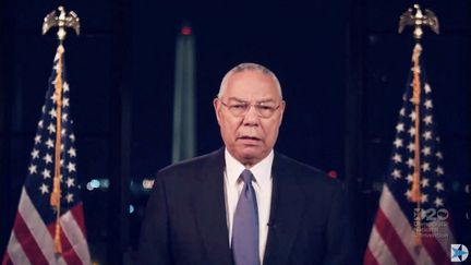 Colin Powell, le 18 août 2020, dans l'Etat du Wisconsin (Etats-Unis). (DEMOCRATIC NATIONAL CONVENTION / AFP)