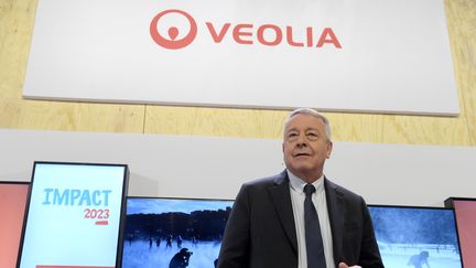 Antoine Frérot, le PDG de Veolia, le 28 février 2020. (ERIC PIERMONT / AFP)