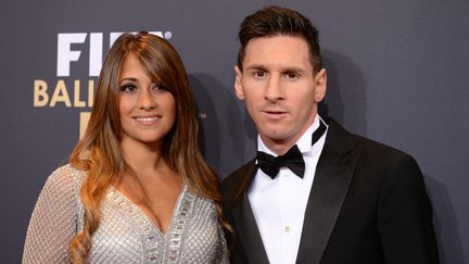 Lionel Messi, joueur de football et sa femme Antonella Roccuzzo, au Gala du Ballon d'Or (juin 2016) (PATRICK SEEGER / DPA)