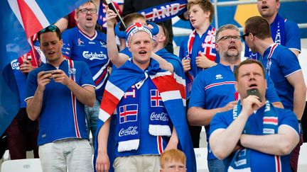 Des supporters islandais durant l'EURO 2016 à Marseille.&nbsp; (CLEMENT MAHOUDEAU / MAXPPP)