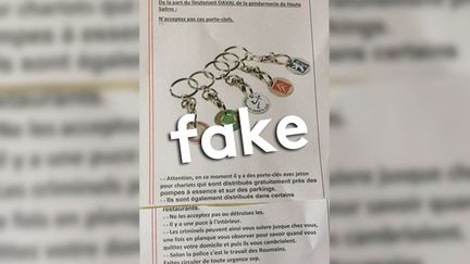 Un faux message de la gendarmie des Haute-Saône circule sur Facebook (CAPTURE ECRAN / FACEBOOK)