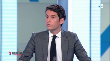 Gabriel Attal
9 mai 2021 (CAPTURE D'ECRAN "DIMANCHE EN POLITIQUE" / FRANCE 3)