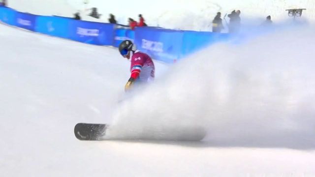 Le Français Laurent Vaglica réalise un deuxième run nettement meilleur que le premier en 1:04.30 et se hisse à la 9e place des qualifications.