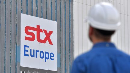 L'Italien Fincantieri&nbsp;a obtenu la majorité dans les chantiers navals STX, basés à Saint-Nazaire (Loire-Atlantique), le 27 septembre 2017. (LOIC VENANCE / AFP)