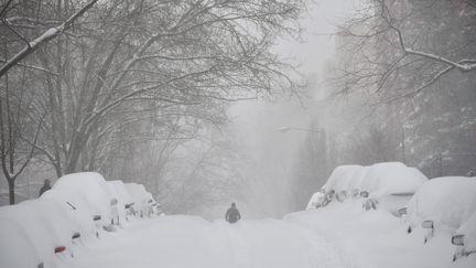 Mais cette tempête a aussi paralysé les transports, à Washington d'abord, puis à New York. (MANDEL NGAN / AFP)